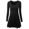 Doublju Long Raglan Sleeve Scoop Neck Flare Tunic Dress Top For Women With Plus Size - sukienki - $13.95  ~ 11.98€