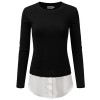 Doublju Long Sleeve Double Layered Fine Knit Sweater For Women - Cardigan - $26.99 
