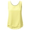 Doublju Loose Fit Tank Top Double Layered Chiffon Blouse Tank Tops For Women With Plus Size (Made in USA) - Top - $21.99 