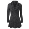 Doublju Marled Cowl Neck A-Line Tunic Sweater Dress Top For Women With Plus Size (Made In USA) - ワンピース・ドレス - $23.99  ~ ¥2,700