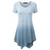 Doublju Scoop Neck Tie-Dye Ombre Tunic Top For Women With Plus Size - Tunic - $16.99 