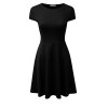Doublju Stretchy Flared Midi Skater Dress for Women with Plus Size (Made in USA) - Платья - $21.99  ~ 18.89€