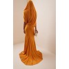 Drape gold formal gown photo - Dresses - 