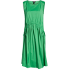 Drawcord Stretch Cotton Blend Dress - Vestidos - 