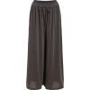 Drawstring Waist Wide Leg Jersey Pants - Spodnie Capri - 
