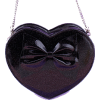 DreamBows Heart Black Glitter Purse - Hand bag - 