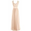 Dressever Women's V Neck Lace Bridesmaid Long Formal Prom Gowns - Dresses - $58.99  ~ £44.83