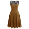 Dressystar Women Elegant Vintage Dresses Cocktail Party Dress Lace Neckline - Dresses - $44.99  ~ £34.19