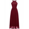 Dressystar Women's Halter Long Bridesmaid Dress Prom Dress Formal Wedding Party Gown - 连衣裙 - $36.69  ~ ¥245.84