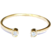 Dual Cuff 0.04Ct Diamond Ring, Gold Hors - Rings - 