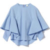EFFE BEAMS / Round Frill Blouse - Long sleeves shirts - 