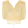 ELENA MAKRI Antigone cropped pleated sil - 半袖衫/女式衬衫 - 
