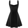 ELESOL Women Spaghetti Strap Swing Dress Flare A Line Midi Dress - Dresses - $23.99 