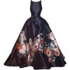 ELIE SAAB black multicolour floral gown - sukienki - 