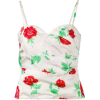 EMANUEL UNGARO VINTAGE rose print vest t - 半袖衫/女式衬衫 - 
