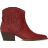 EMBROIDERED LEATHER COWBOY ANKLE BOOTS - Škornji - 