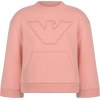 EMPORIO ARMANI GIRLS PINK LOGO SWEAT - Puloverji - 