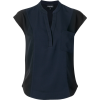 EMPORIO ARMANI mandarin-collar shirt - 半袖衫/女式衬衫 - 