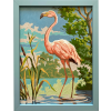 Early 1950s Art PaintbyNumbers flamingo - イラスト - 