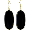 Earrings Black Stone - Earrings - $11.00 