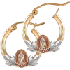 Earrings Gold Virgin Mary Tri-Color - Серьги - $119.00  ~ 102.21€
