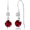 Earrings Ruby Gold Diamonds - Naušnice - $65.00  ~ 55.83€