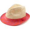 Echo Design Women's Batik Leaves Printed Fedora Coral - Hat - $48.00  ~ £36.48