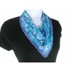 Echo Women's Juniors Square Disty Floral Jersey Neckerchief Scarf Bandana Fashion Wrap Accessory Blue - 丝巾/围脖 - $19.99  ~ ¥133.94