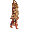 Eco-fur and jacquard knit coat - Jaquetas e casacos - 