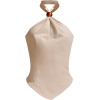 Ecru Bead Halter Top - Camisas sin mangas - 