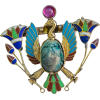 Egyptian revival enamel brooch 1920s 30s - Other jewelry - 