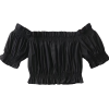 Elastic collar short-sleeved T-shirt - 半袖衫/女式衬衫 - $19.99  ~ ¥133.94