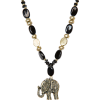 Elephant Necklase Necklaces Black - Halsketten - 