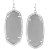 Elle Silver Earrings in Slate - Uhani - 
