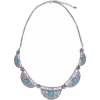 Embellished Turquoise Pendant  - Necklaces - 