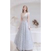 Embellished Long Grey Prom Dresses - Vestiti - $196.50  ~ 168.77€