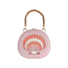 Embroiderd Shell Lilac Bamboo Top Handle - Carteras - 