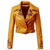 Embroidered Leather Jacket - Chaquetas - 