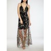 Embroidered Mesh Maxi Dress - Dresses - $39.97 