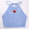 Embroidered halter vest - Shirts - $19.99 