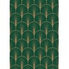 Emerald Deco Pattern Mural Wallpaper - Illustrations - 