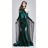 Emerald green velvet dress.j - sukienki - 