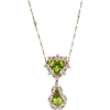 Enamel Peridot Pearl necklace circa 1910 - Ogrlice - 