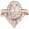 Engagement Ring Oval Morganite The 3rd e - Rings - 