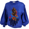 Escada 80s Dark Blue Mohair jumper - Maglioni - 