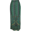 Etro Multi-Green Palsey Maxi Skirt 1990s - Krila - 