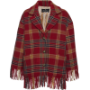 Etro Plaid Wool Fringe Hem Coat - Куртки и пальто - 