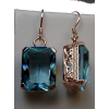 Evening Teal Drop Earrings - Aretes - 