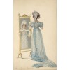 Evening dress, October 1822 fashionplate - Illustraciones - 