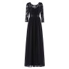 Ever-Pretty Women Elegant 3/4 Sleeve Empire Waist Maxi Bridesmaid Dresses 07412 - Vestidos - $54.99  ~ 47.23€